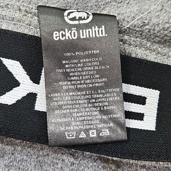 Ecko Unltd Men's 2XL Grey Big Logo Adjustable Waist Jogger Pants Vintage EUC - Picture 12 of 12